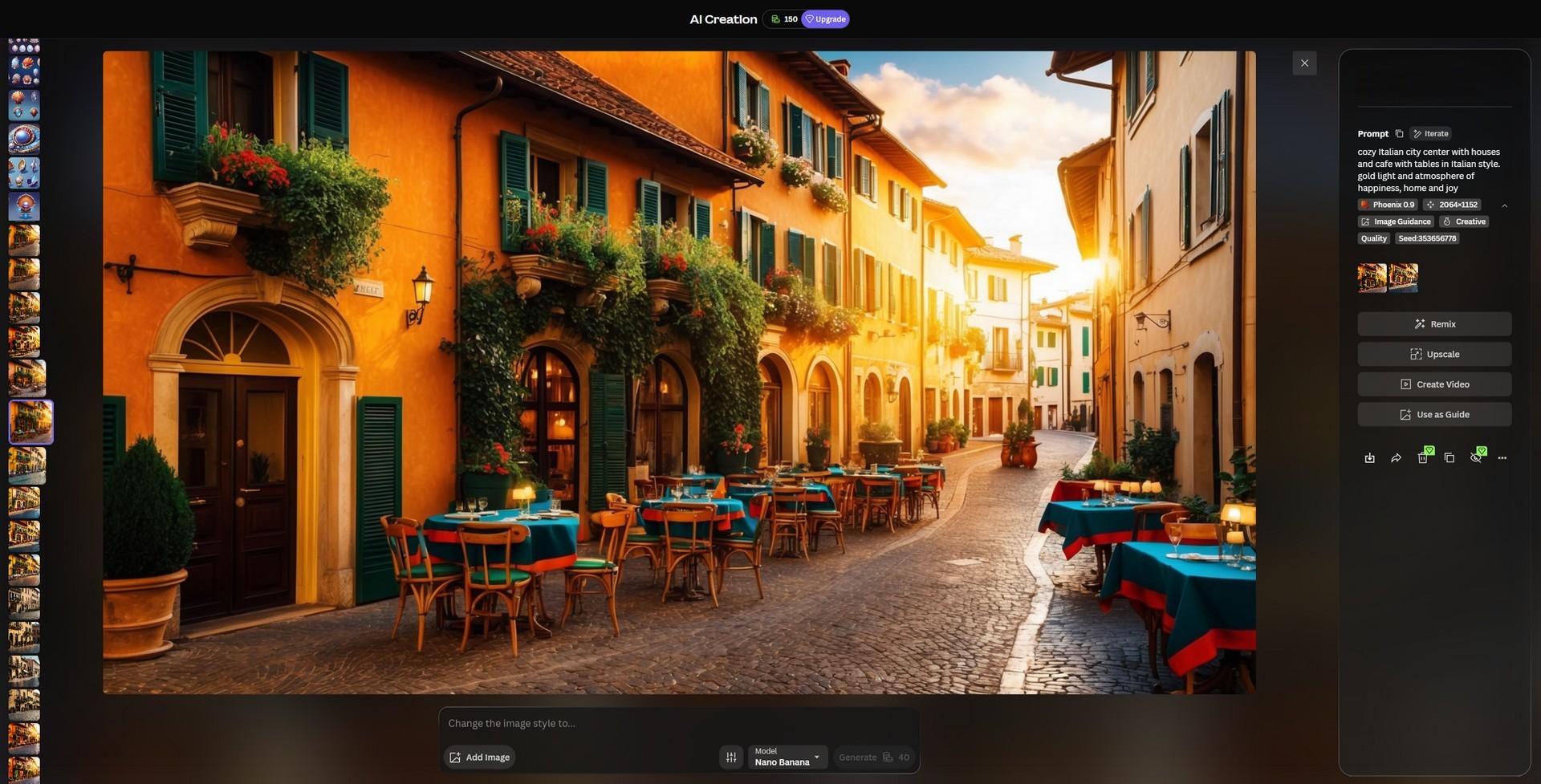 Italian city center